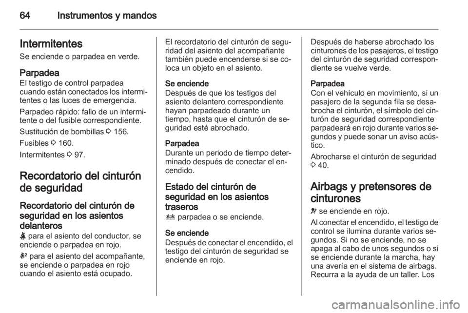 OPEL AMPERA 2012 Manual de Instrucciones (in Spanish) OPEL AMPERA 2012 Manual de Instrucciones (in Spanish)