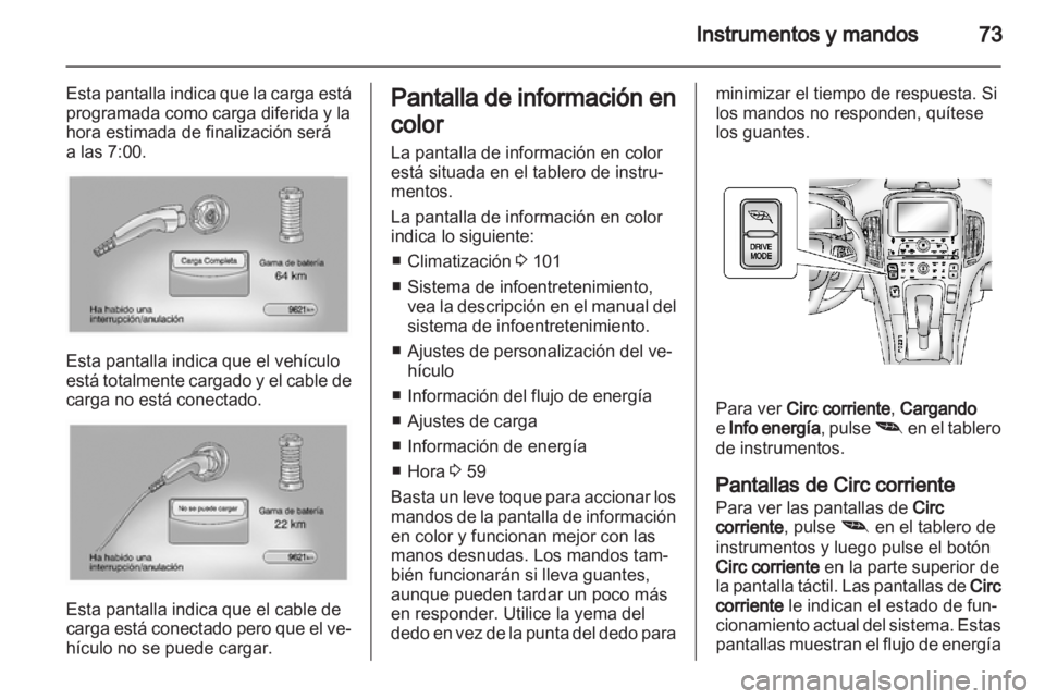 OPEL AMPERA 2012  Manual de Instrucciones (in Spanish) 