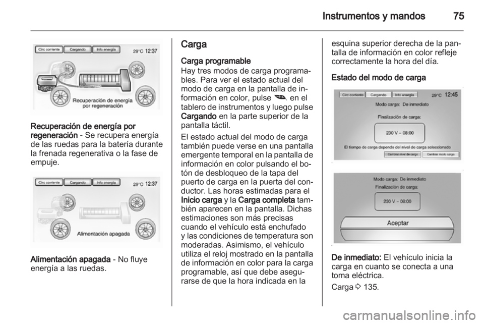 OPEL AMPERA 2012  Manual de Instrucciones (in Spanish) 