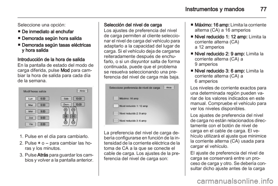 OPEL AMPERA 2012  Manual de Instrucciones (in Spanish) 
