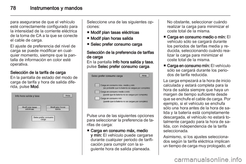 OPEL AMPERA 2012  Manual de Instrucciones (in Spanish) 