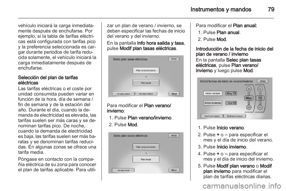 OPEL AMPERA 2012  Manual de Instrucciones (in Spanish) 