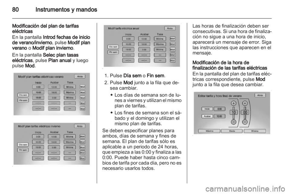 OPEL AMPERA 2012  Manual de Instrucciones (in Spanish) 