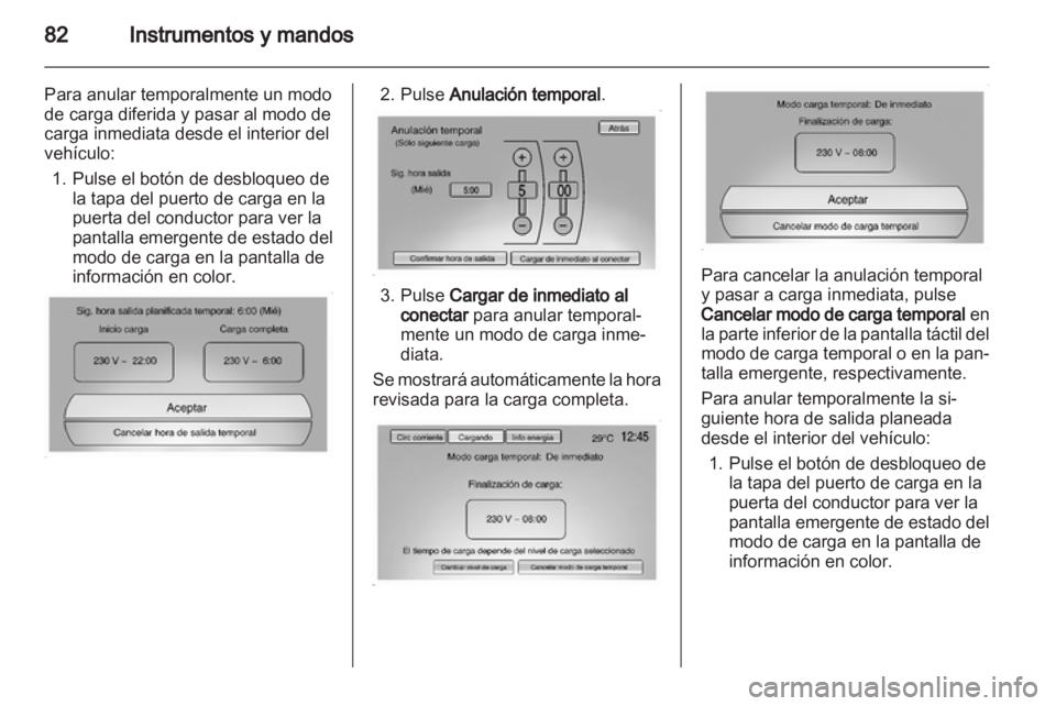 OPEL AMPERA 2012  Manual de Instrucciones (in Spanish) 