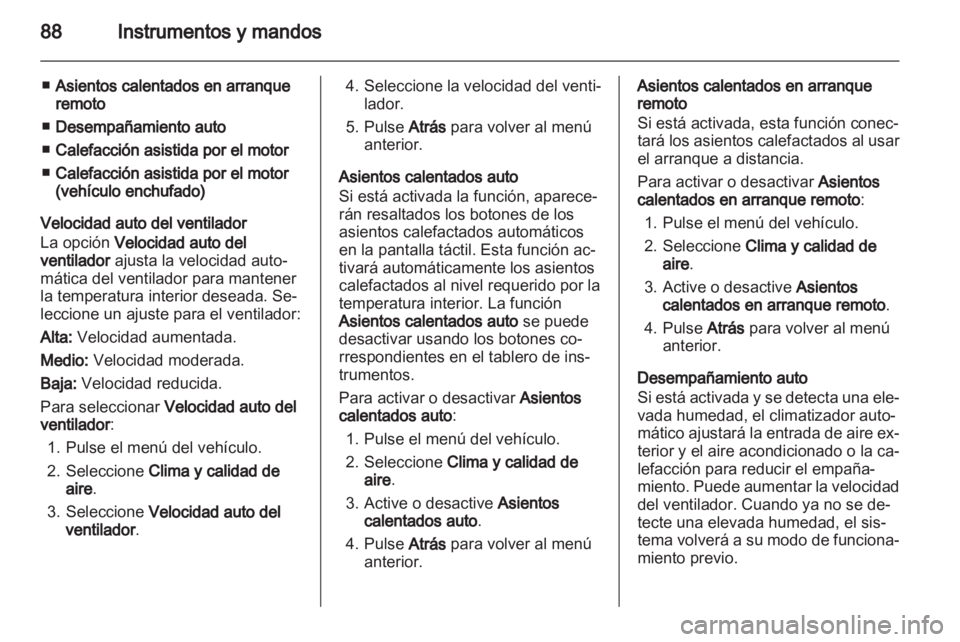 OPEL AMPERA 2012  Manual de Instrucciones (in Spanish) 