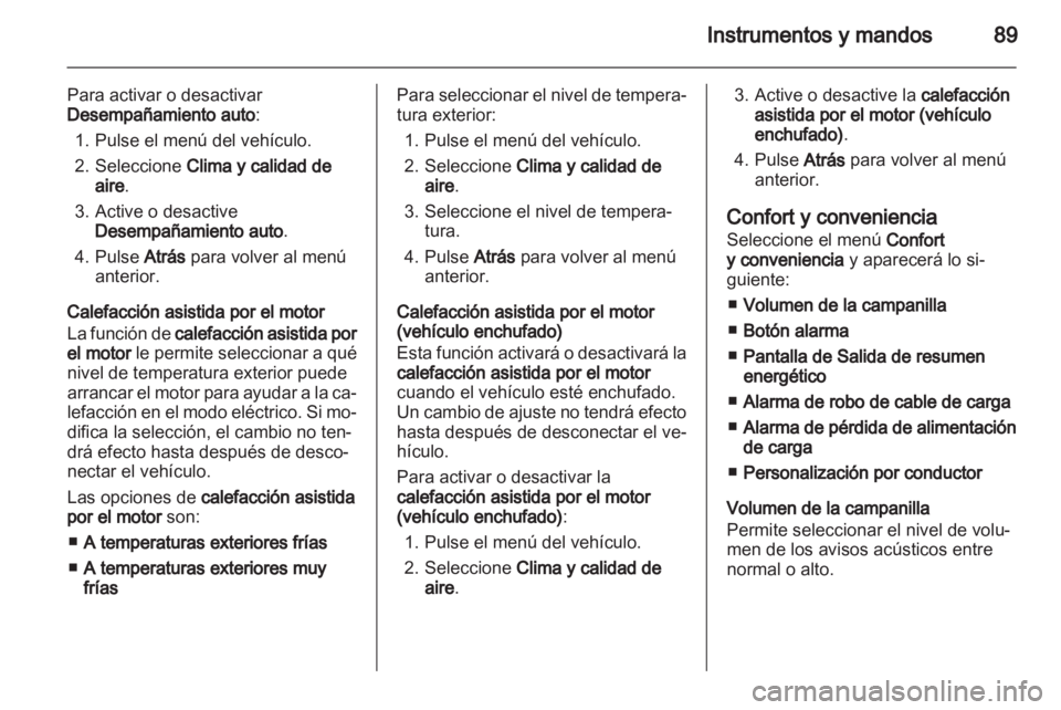 OPEL AMPERA 2012  Manual de Instrucciones (in Spanish) 