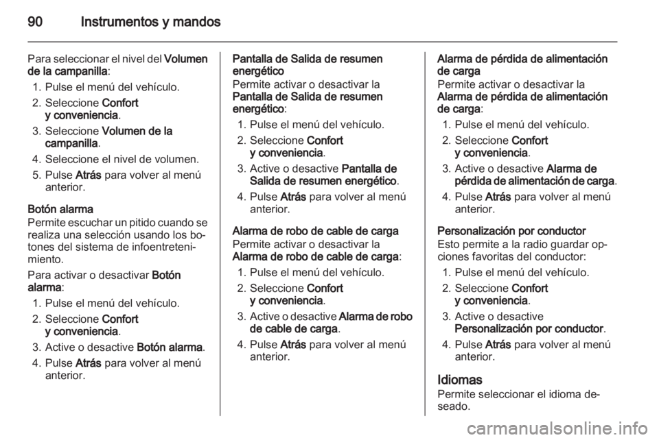 OPEL AMPERA 2012  Manual de Instrucciones (in Spanish) 