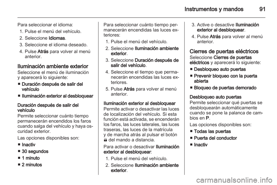 OPEL AMPERA 2012  Manual de Instrucciones (in Spanish) 