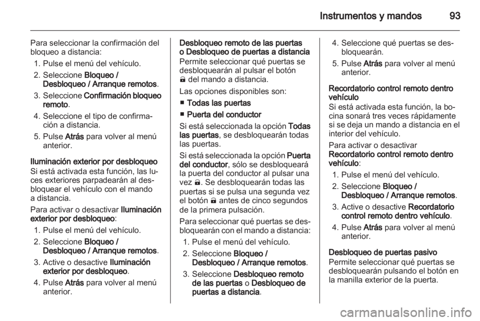 OPEL AMPERA 2012  Manual de Instrucciones (in Spanish) 