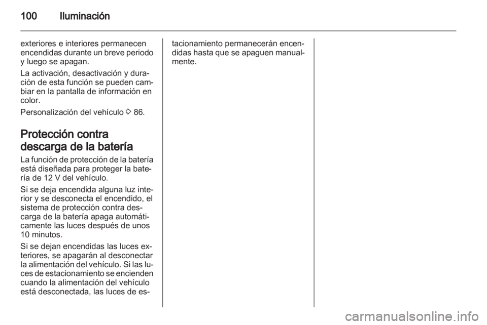 OPEL AMPERA 2012  Manual de Instrucciones (in Spanish) 