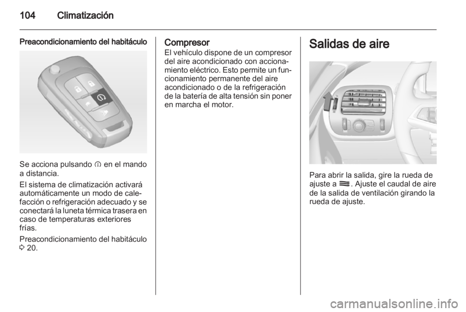 OPEL AMPERA 2012.5 Manual de Instrucciones (in Spanish) OPEL AMPERA 2012.5 Manual de Instrucciones (in Spanish)
