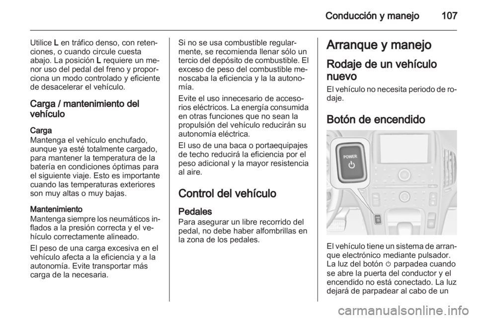 OPEL AMPERA 2012.5 Manual de Instrucciones (in Spanish) OPEL AMPERA 2012.5 Manual de Instrucciones (in Spanish)
