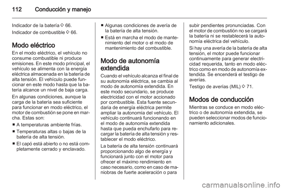 OPEL AMPERA 2012.5 Manual de Instrucciones (in Spanish) OPEL AMPERA 2012.5 Manual de Instrucciones (in Spanish)