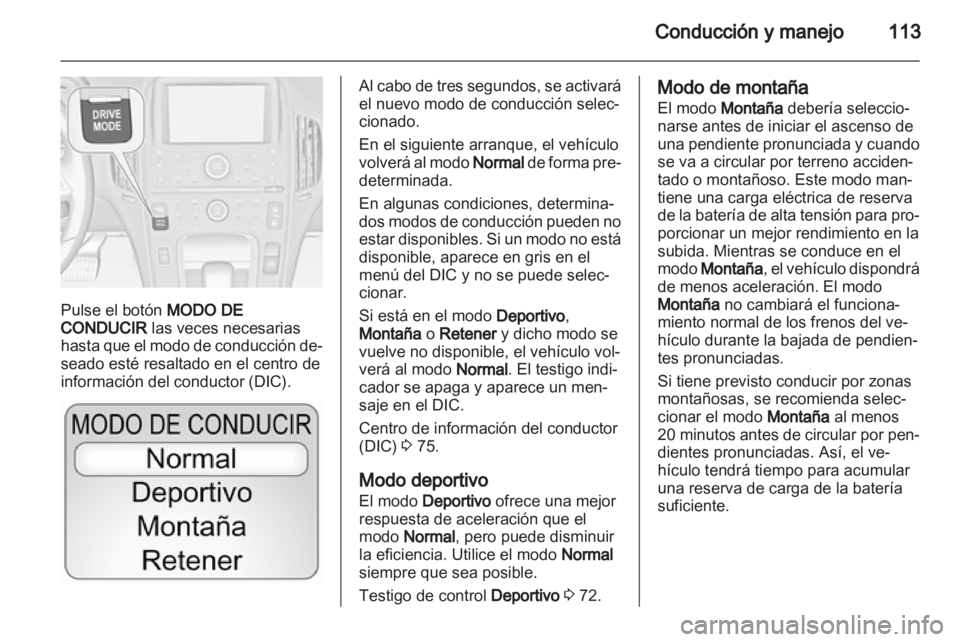 OPEL AMPERA 2012.5 Manual de Instrucciones (in Spanish) OPEL AMPERA 2012.5 Manual de Instrucciones (in Spanish)