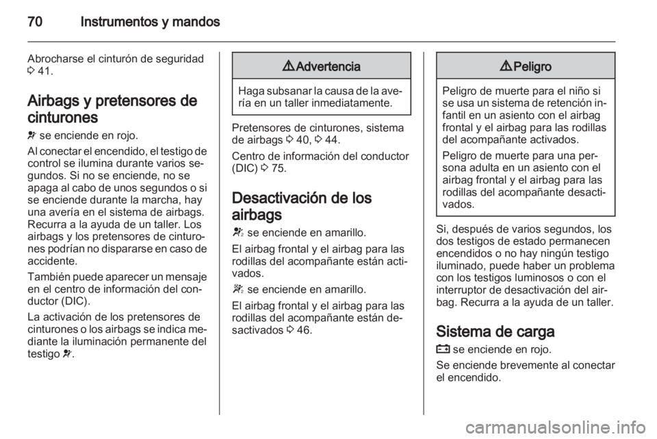 OPEL AMPERA 2012.5 Manual de Instrucciones (in Spanish) OPEL AMPERA 2012.5 Manual de Instrucciones (in Spanish)