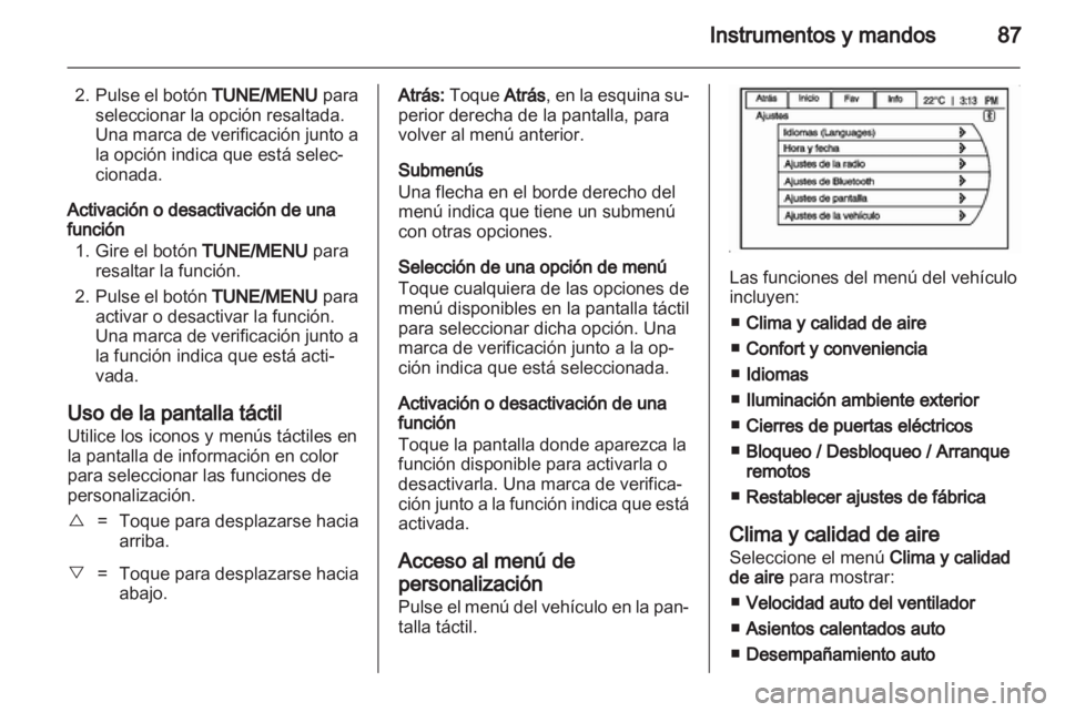OPEL AMPERA 2012.5 Manual de Instrucciones (in Spanish) OPEL AMPERA 2012.5 Manual de Instrucciones (in Spanish)