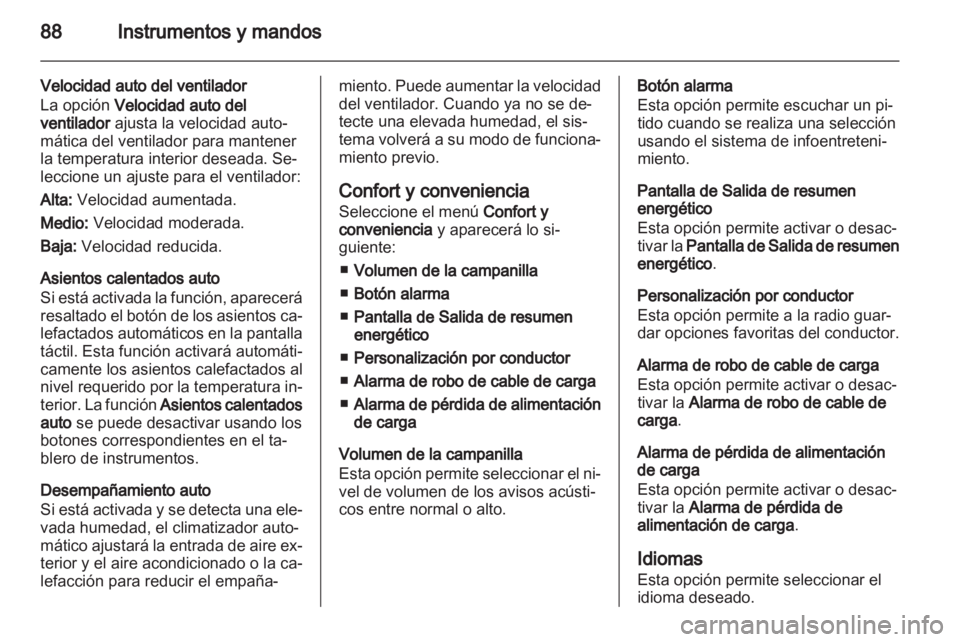 OPEL AMPERA 2012.5 Manual de Instrucciones (in Spanish) OPEL AMPERA 2012.5 Manual de Instrucciones (in Spanish)