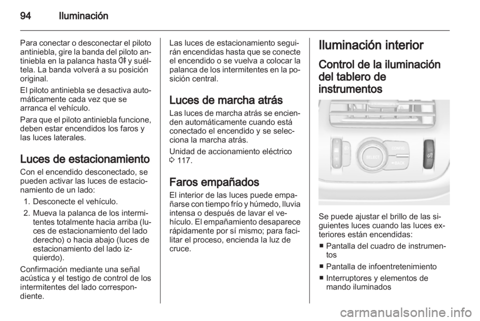 OPEL AMPERA 2012.5 Manual de Instrucciones (in Spanish) OPEL AMPERA 2012.5 Manual de Instrucciones (in Spanish)