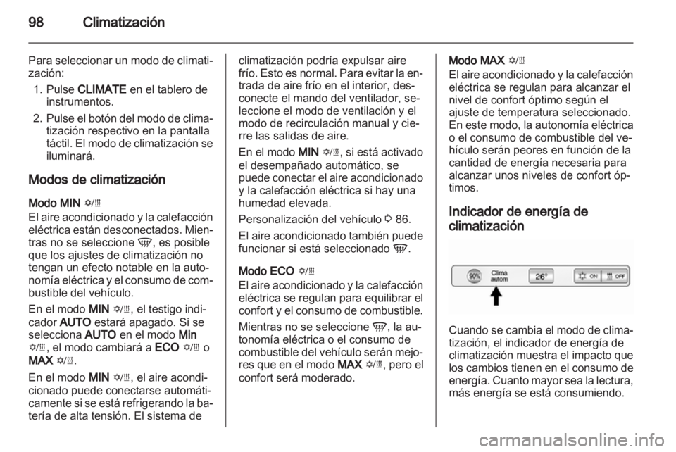 OPEL AMPERA 2012.5 Manual de Instrucciones (in Spanish) OPEL AMPERA 2012.5 Manual de Instrucciones (in Spanish)