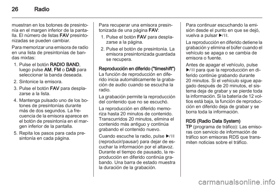 OPEL AMPERA 2013  Manual de infoentretenimiento (in Spanish) 