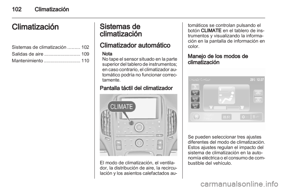 OPEL AMPERA 2013 Manual de Instrucciones (in Spanish) OPEL AMPERA 2013 Manual de Instrucciones (in Spanish)