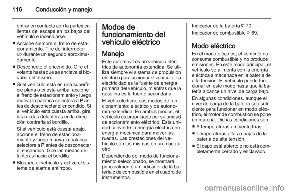 OPEL AMPERA 2013 Manual de Instrucciones (in Spanish) OPEL AMPERA 2013 Manual de Instrucciones (in Spanish)