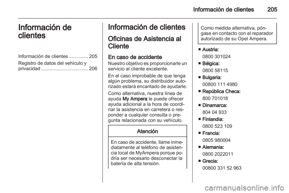 OPEL AMPERA 2013 Manual de Instrucciones (in Spanish) OPEL AMPERA 2013 Manual de Instrucciones (in Spanish)