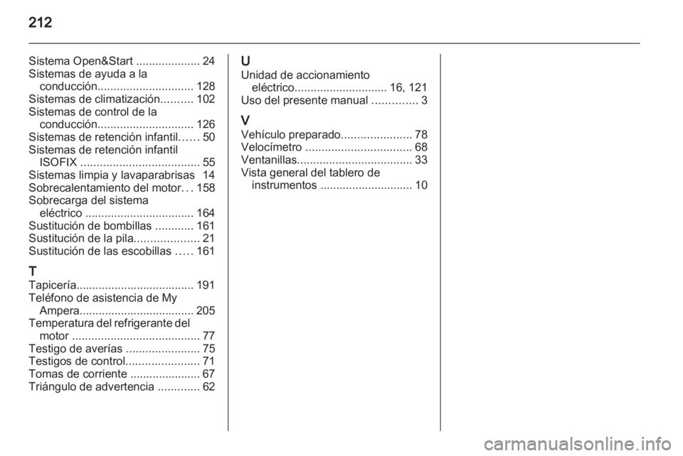 OPEL AMPERA 2013 Manual de Instrucciones (in Spanish) OPEL AMPERA 2013 Manual de Instrucciones (in Spanish)