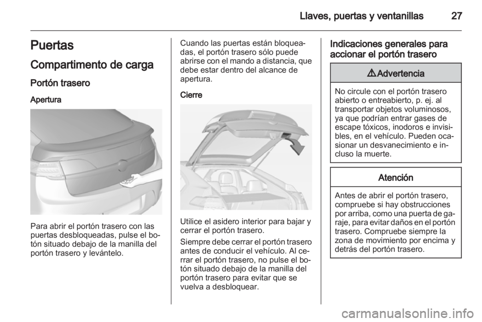 OPEL AMPERA 2013  Manual de Instrucciones (in Spanish) 