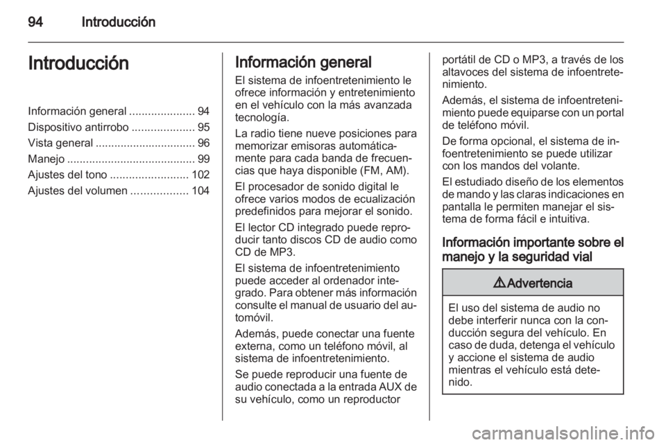 OPEL ANTARA 2012 Manual de infoentretenimiento (in Spanish) OPEL ANTARA 2012 Manual de infoentretenimiento (in Spanish)