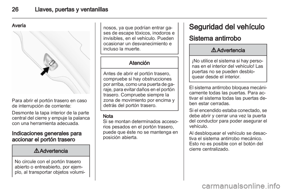 OPEL ANTARA 2013.5  Manual de Instrucciones (in Spanish) 