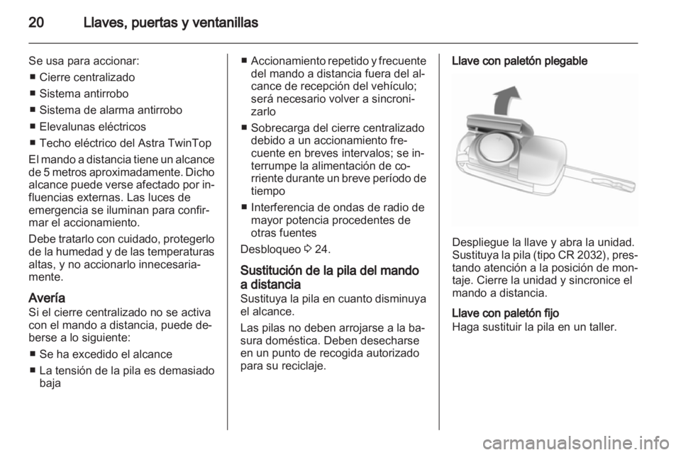OPEL ASTRA H 2010.5 Manual de Instrucciones (in Spanish) OPEL ASTRA H 2010.5 Manual de Instrucciones (in Spanish)
