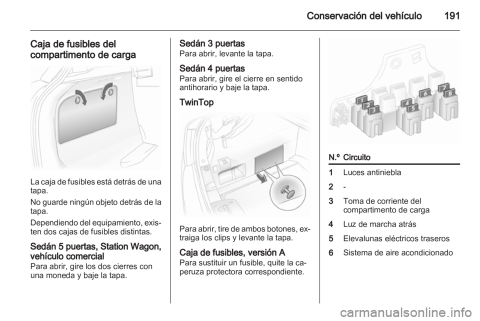 OPEL ASTRA H 2010.5  Manual de Instrucciones (in Spanish) 