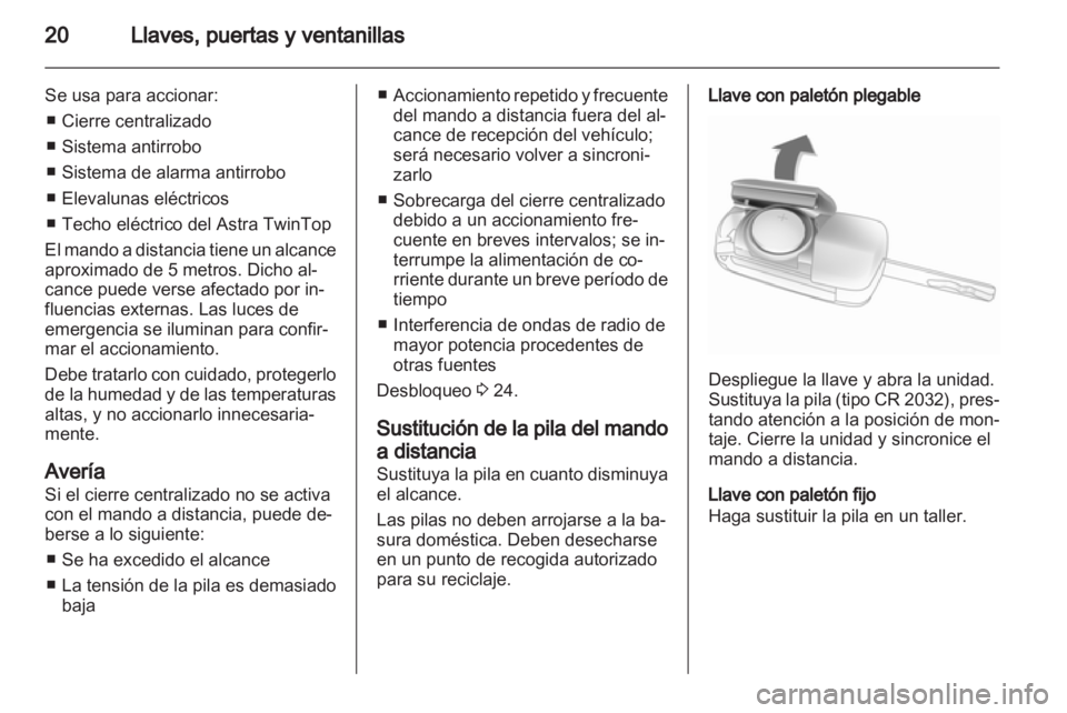 OPEL ASTRA H 2011  Manual de Instrucciones (in Spanish) 