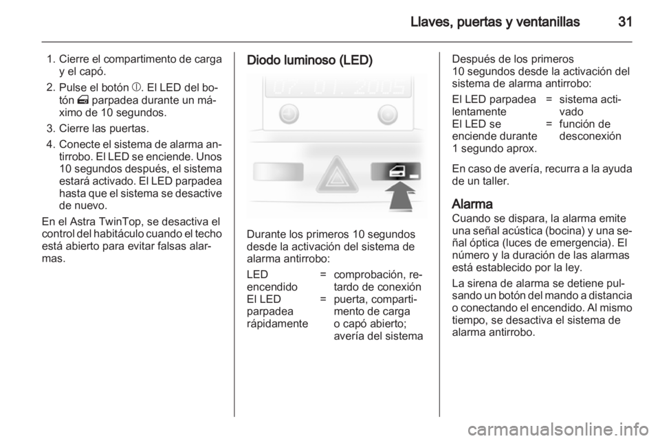 OPEL ASTRA H 2011  Manual de Instrucciones (in Spanish) 