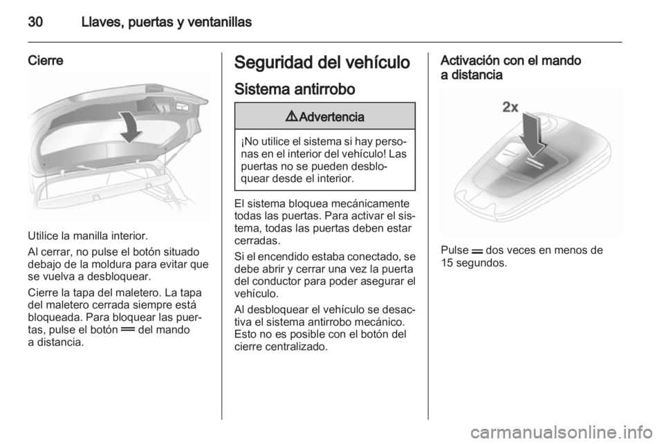 OPEL ASTRA H 2012  Manual de Instrucciones (in Spanish) 