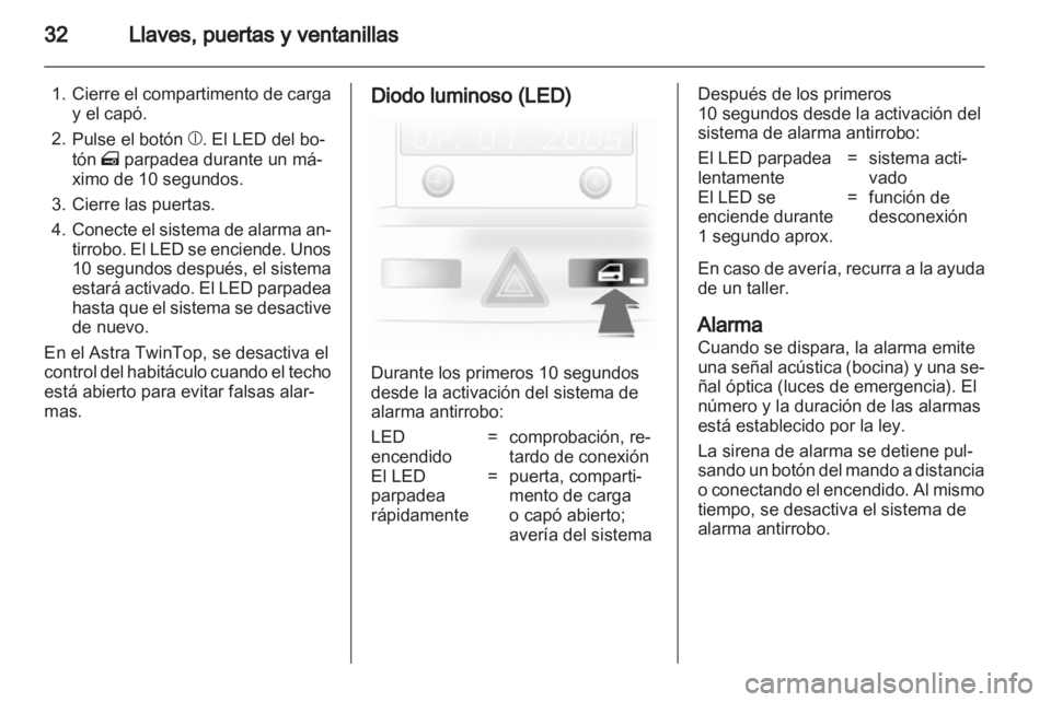 OPEL ASTRA H 2012  Manual de Instrucciones (in Spanish) 