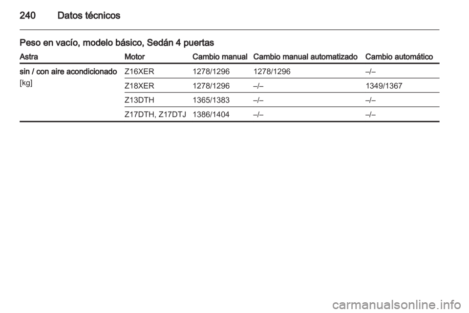 OPEL ASTRA H 2013  Manual de Instrucciones (in Spanish) 