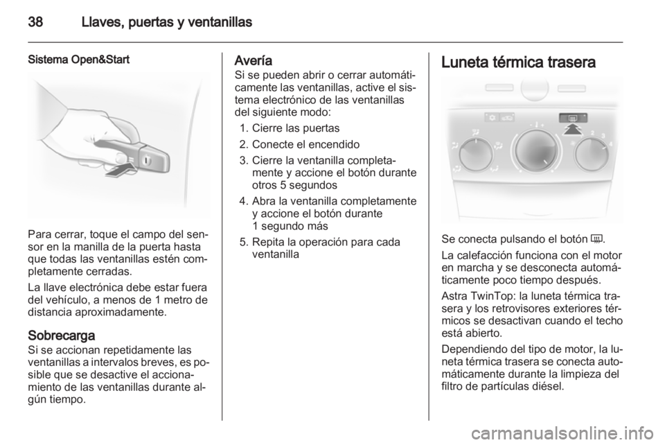 OPEL ASTRA H 2013  Manual de Instrucciones (in Spanish) 