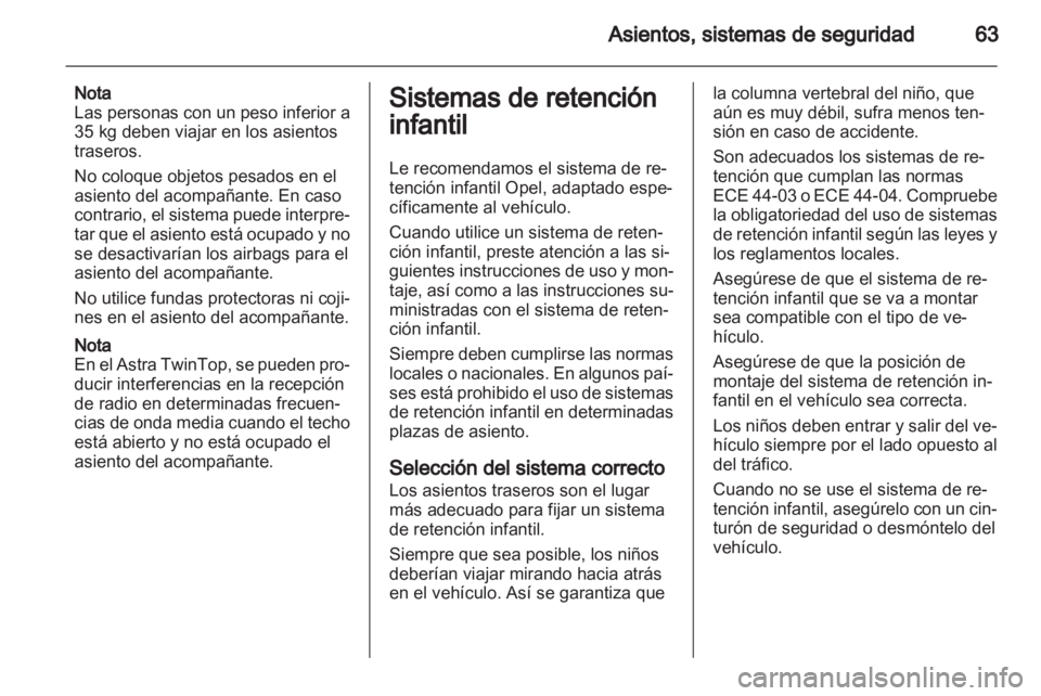 OPEL ASTRA H 2013 Manual de Instrucciones (in Spanish) OPEL ASTRA H 2013 Manual de Instrucciones (in Spanish)