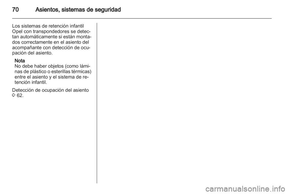 OPEL ASTRA H 2013 Manual de Instrucciones (in Spanish) OPEL ASTRA H 2013 Manual de Instrucciones (in Spanish)