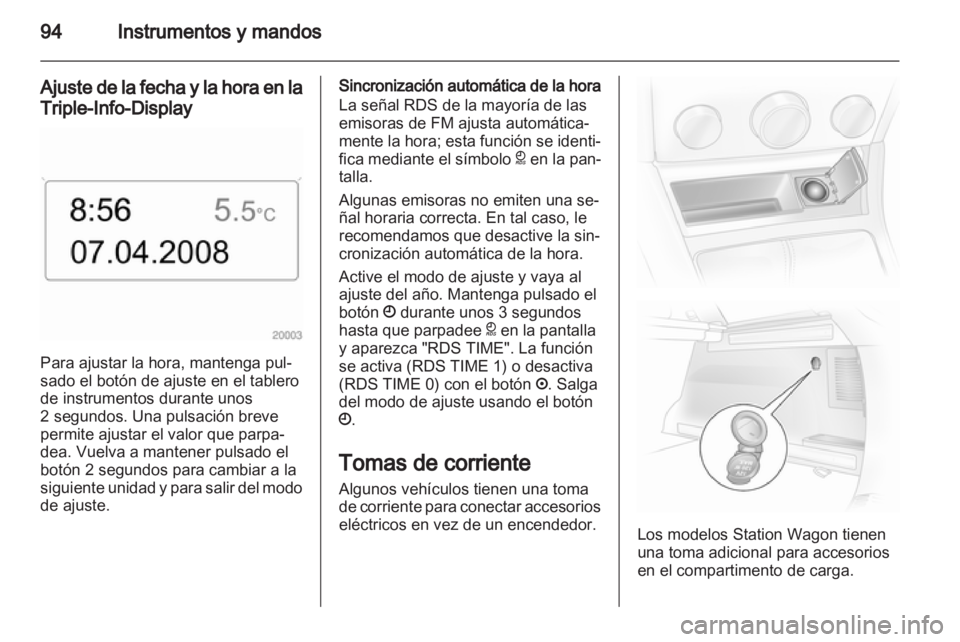 OPEL ASTRA H 2013  Manual de Instrucciones (in Spanish) 