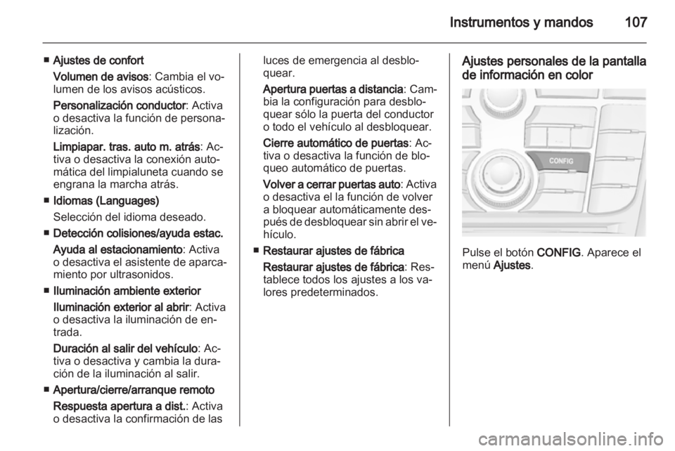 OPEL ASTRA J 2010.5  Manual de Instrucciones (in Spanish) 