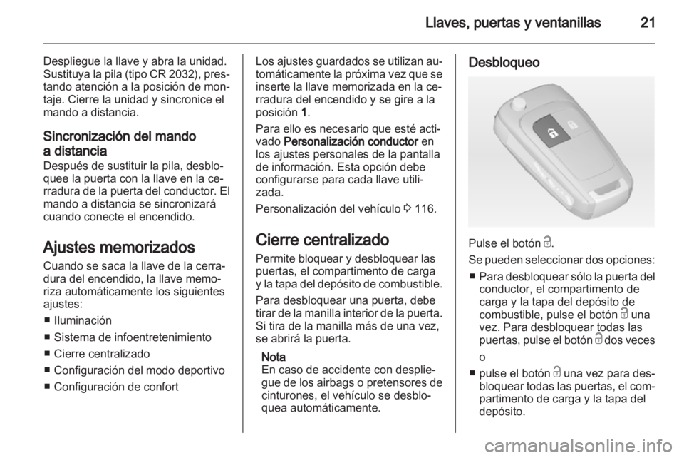 OPEL ASTRA J 2011 Manual de Instrucciones (in Spanish) OPEL ASTRA J 2011 Manual de Instrucciones (in Spanish)
