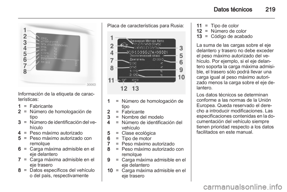 OPEL ASTRA J 2011  Manual de Instrucciones (in Spanish) 