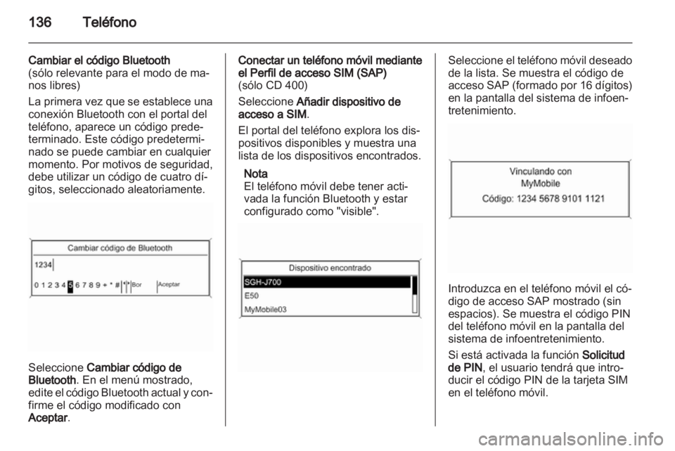 OPEL ASTRA J 2012  Manual de infoentretenimiento (in Spanish) 