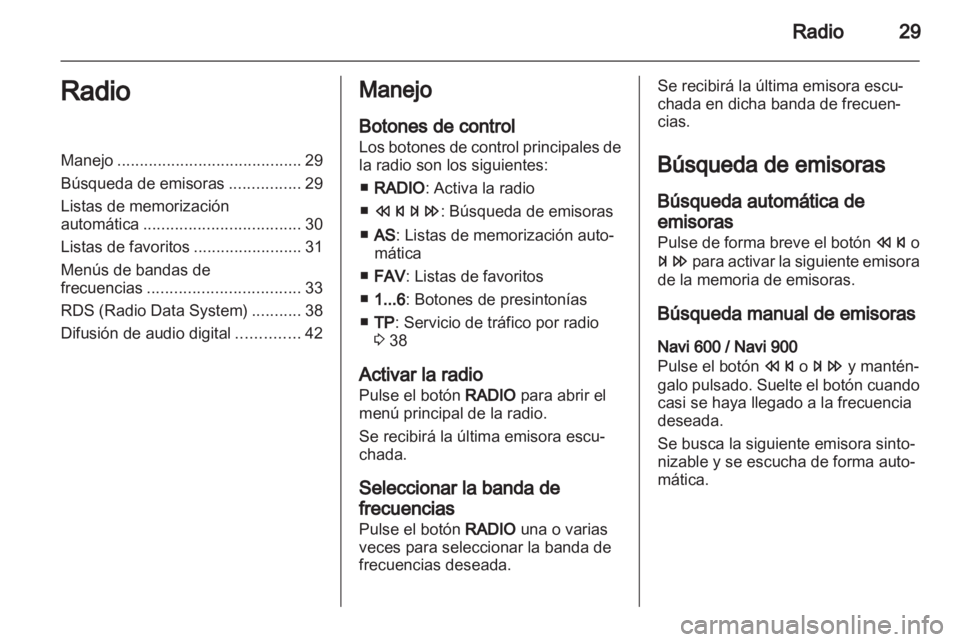 OPEL ASTRA J 2012  Manual de infoentretenimiento (in Spanish) 