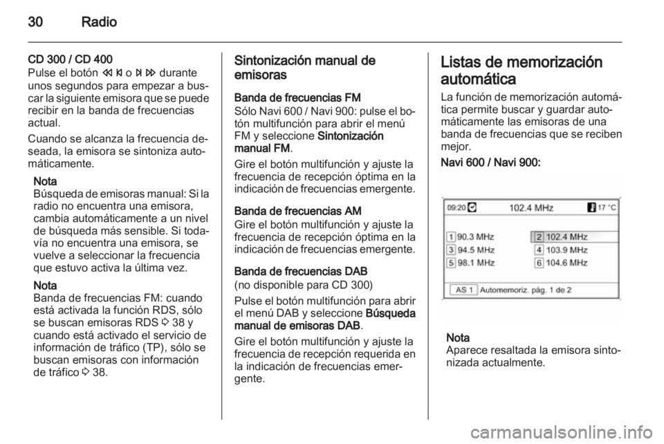 OPEL ASTRA J 2012  Manual de infoentretenimiento (in Spanish) 