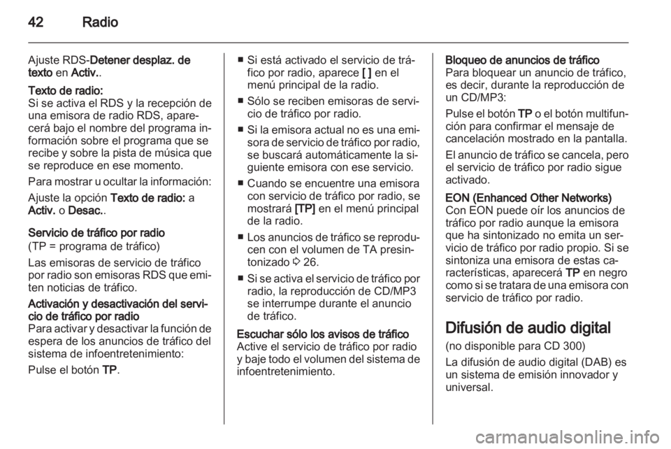 OPEL ASTRA J 2012  Manual de infoentretenimiento (in Spanish) 