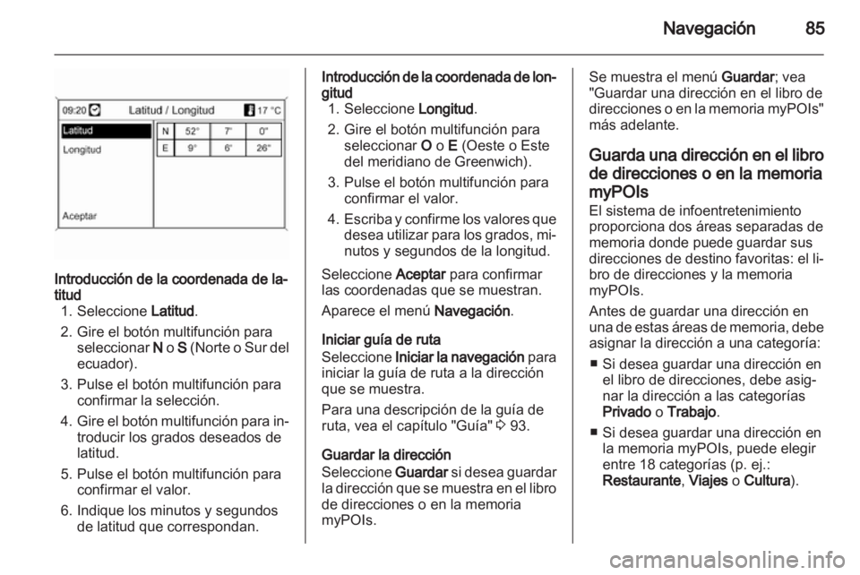 OPEL ASTRA J 2013  Manual de infoentretenimiento (in Spanish) 